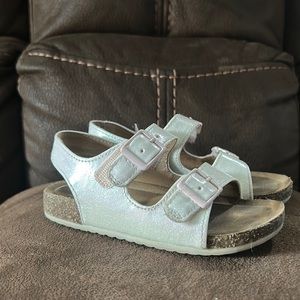Toddler white sparkle sandals